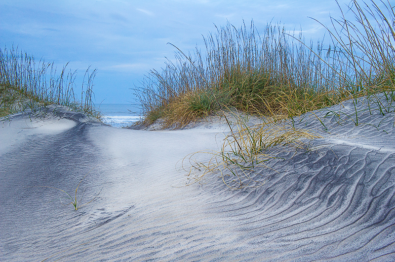Sand Dunes After Sunset